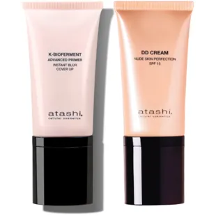 Atashi DD Cream Nude Skin Perfection SPF15 Medium Tone 50 ml + K-Bioferment Advanced Illuminating Luxe Primer 50 ml