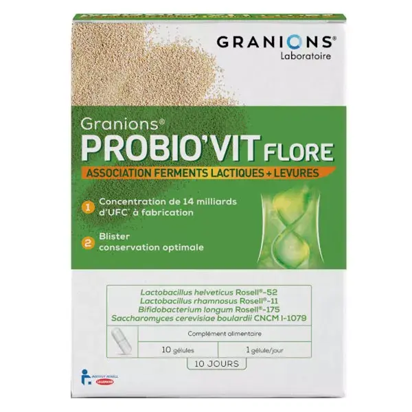 Granions Probio'Vit Flore 10 comprimidos