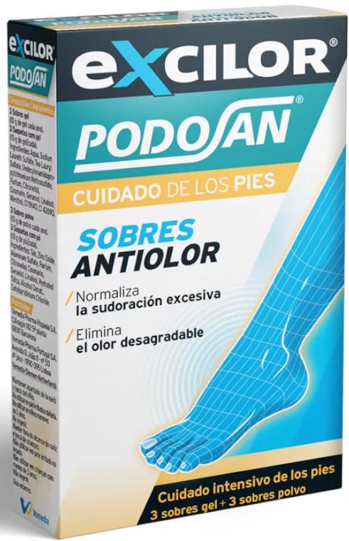 Excilor Podosan Antiolor Sobres 3 Gel + 3 Polvo