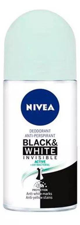 Nivea Desodorante Roll-On Black and White Invisible Active 50 ml