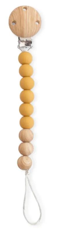 Saro Pacifier Holder Woody Mustard