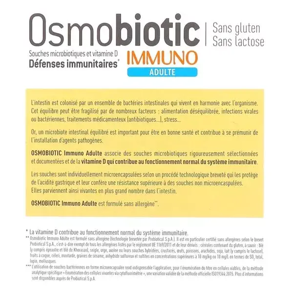 Boiron Osmobiotic Immuno Adulte 30 sticks orodispersibles
