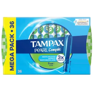 Tampax Pearl Compak Super Tampons 36 pcs