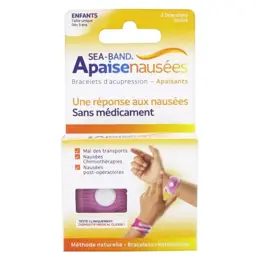 Sea-Band Enfant  Bracelet Anti-Nausées Rose 2 unités