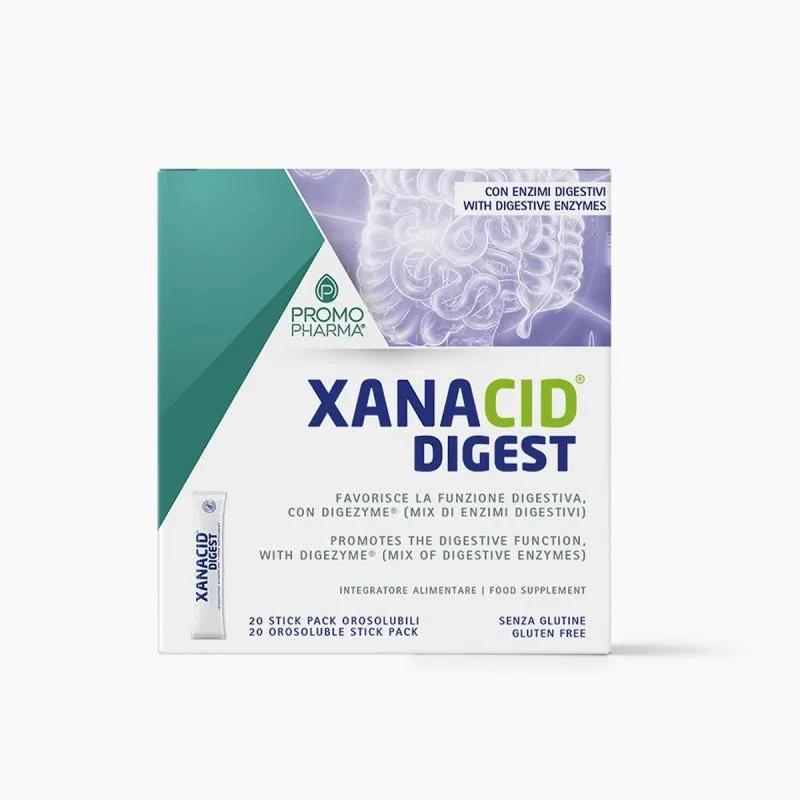 PromoPharma XanaCid Digest Integratore per la Funzione Digestiva 20 Stick Orosolubili