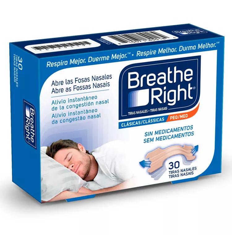Breathe Right Nasenstreifen klein/mittel 30 Einheiten