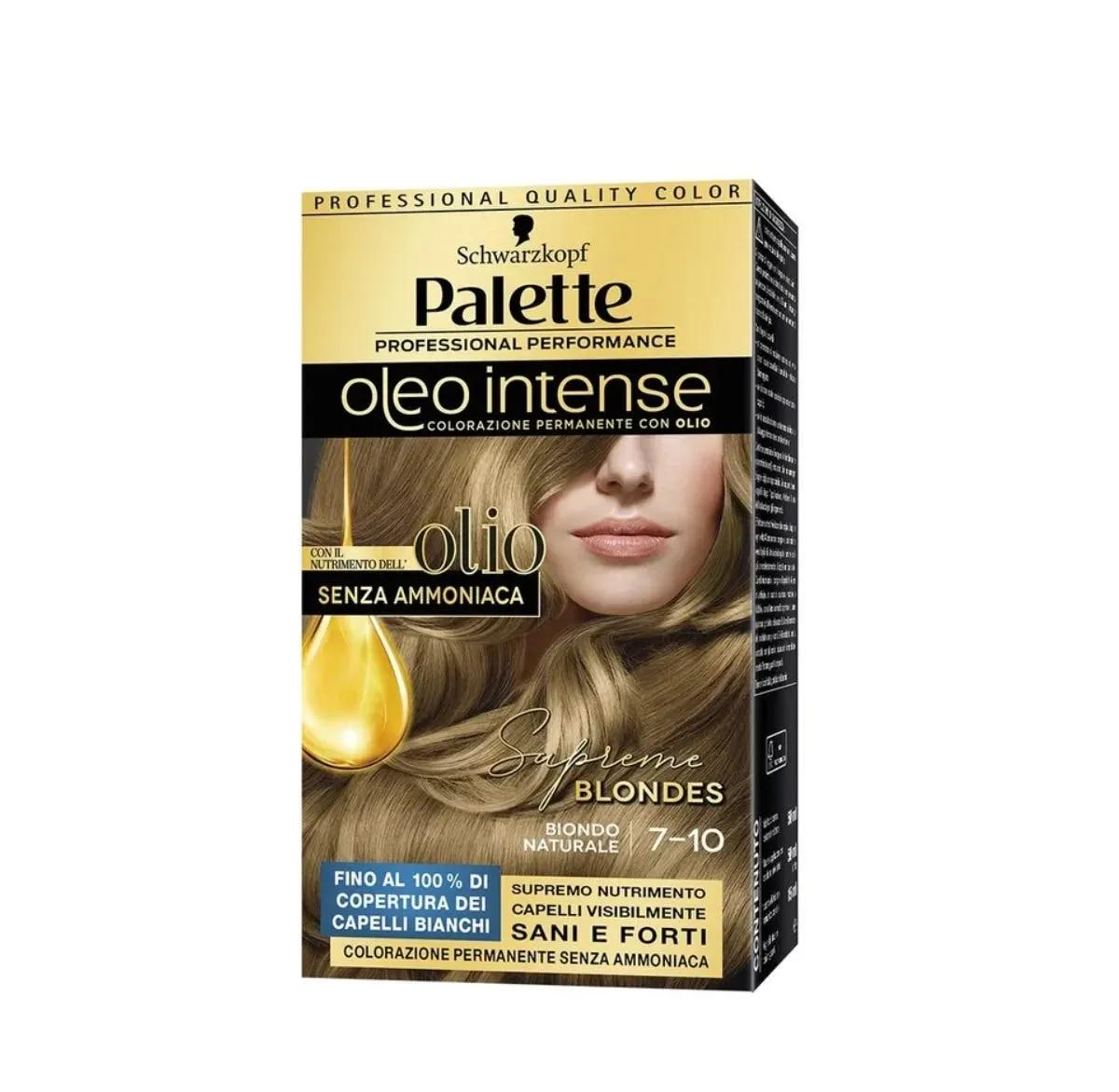 Schwarzkopf Palette Oleo Intense Colorazione Permanente 7-10 Biondo Naturale 173g