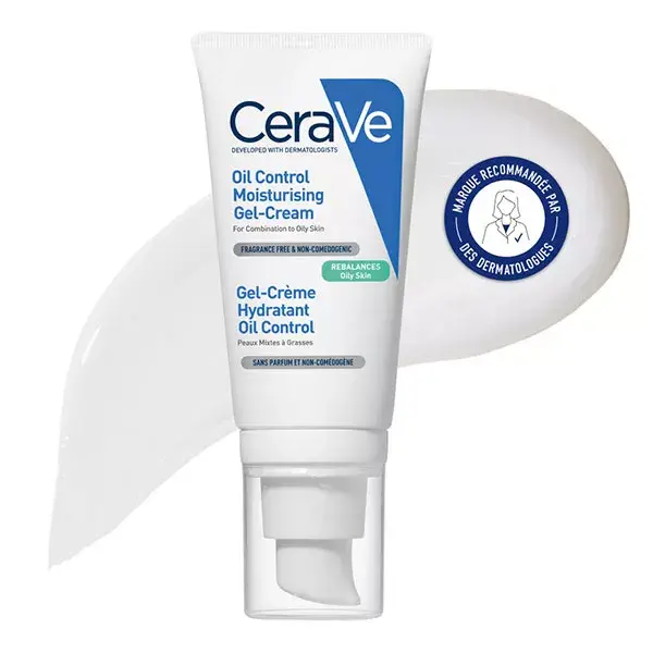 CeraVe Gel-Crème Hydratant Oil Control pour les peaux mixtes à grasses 52ml