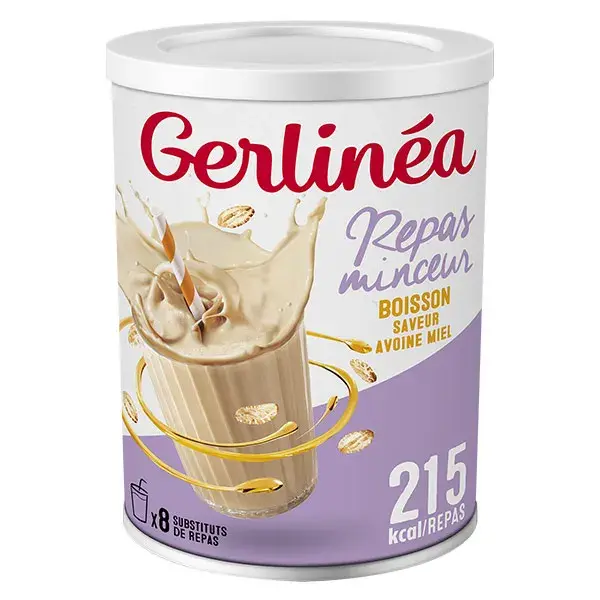 Gerlinéa Boisson Milkshake Repas Minceur Goût Avoine Miel Riche En Protéines Boite De 8 Repas