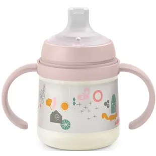 Suavinex Bouteille d'Apprentissage avec Anses Walk Rose +6m 270 ml
