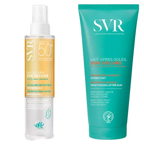 SVR Routine Sun Secure Eau Solaire SPF50+ 200ml et Spray Après-Soleil