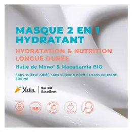 Energie Fruit 2 en 1 Cheveux Abimés Masque Monoï & Huile de Macadamia Bio 300ml