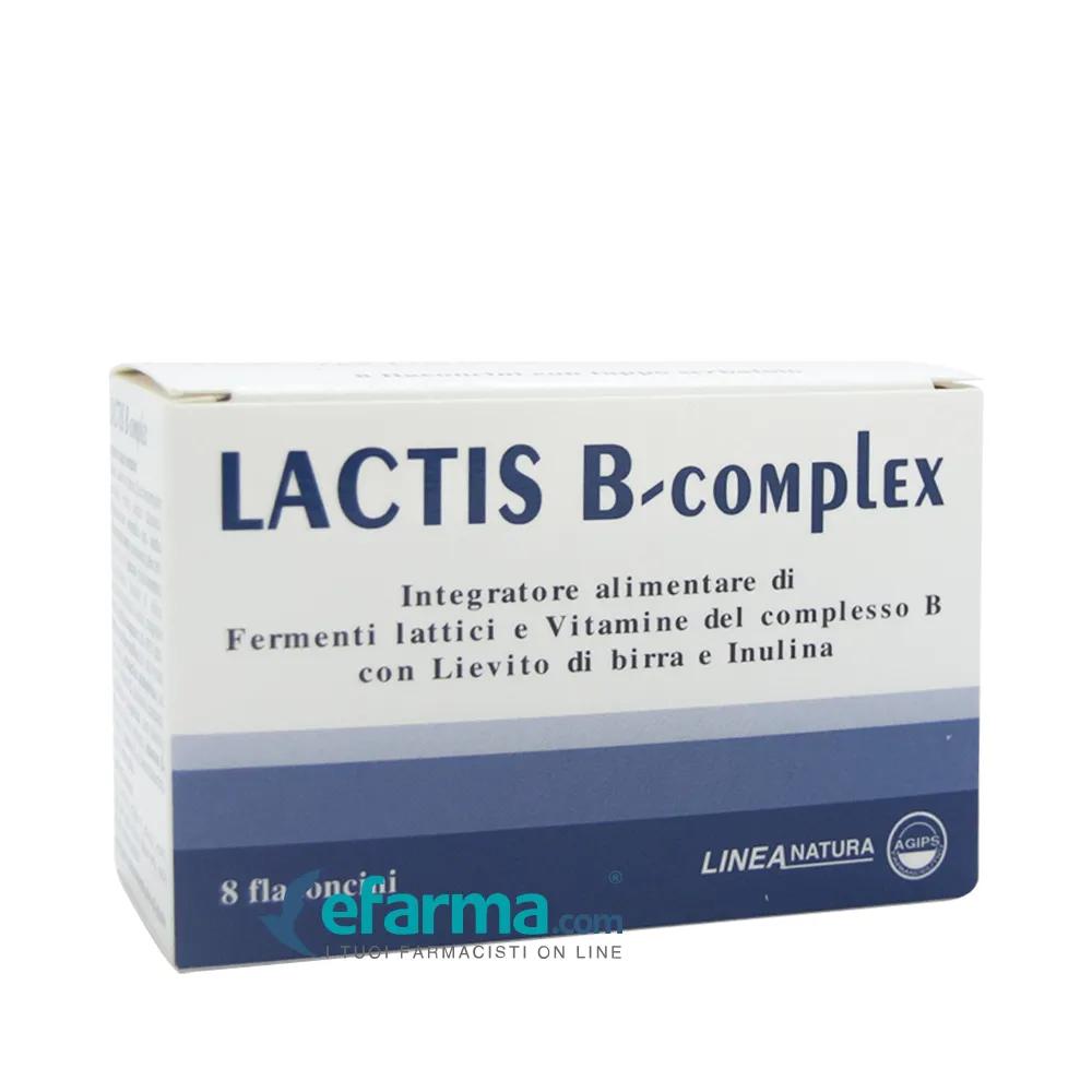 Lactis B Complex Integratore 8 Flaconcini da 10 ml Con Tappo Serbatoio