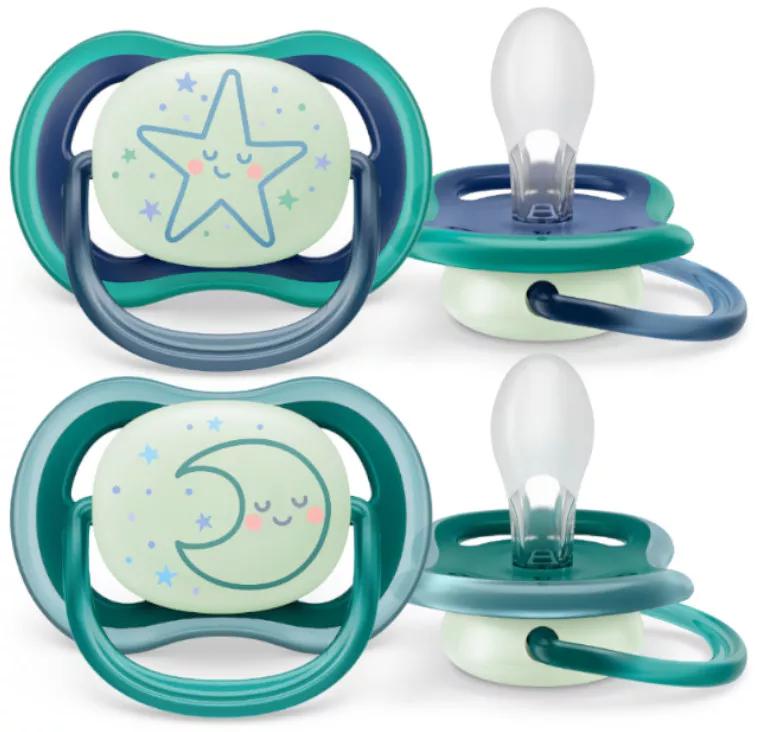 Philips Avent Sucettes Ultra Air Nuit Enfant 6-18m 2 unités