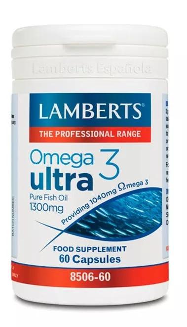 Lamberts Omega 3 Ultra. Óleo de Peixe Puro 1300mg 60 Comprimidos