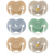 Tommee Tippee Sucette Anytime Beige/Vert 6-18m 6 unités