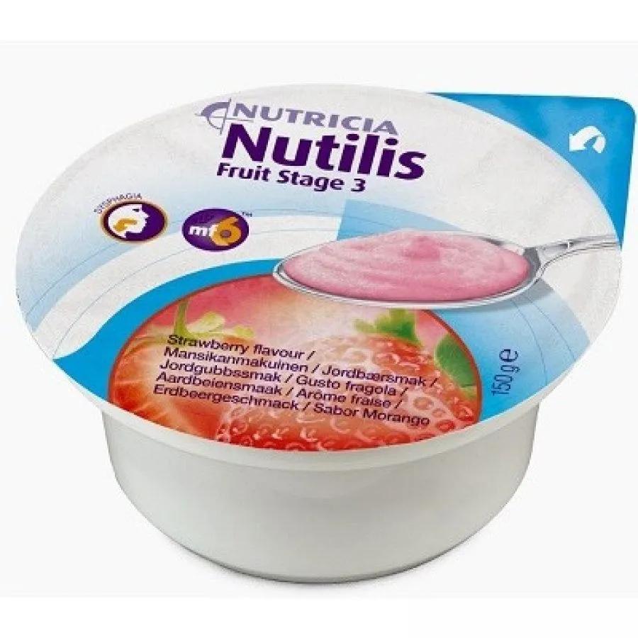 Nutilis Fruit Stage 3 Integratore Nutrizionale Gusto Fragola 3 Vasetti 150 g