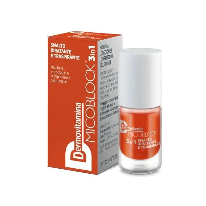 Dermovitamina Micoblock 3in1 Smalto Idratante E Traspirante Arancione Scuro 5 ml