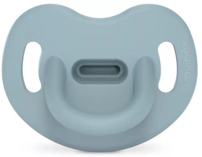 Suavinex Schnuller Vollsilikon Anatomischer Sauger Sx Pro 6-18m Essence Blue