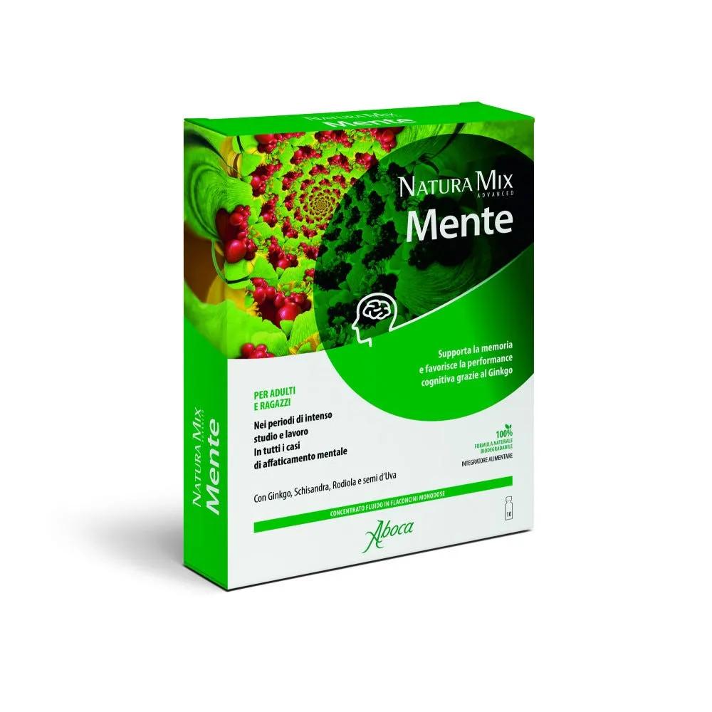 Aboca Natura Mix Advanced Mente Concentrato Fluido Integratore Funzioni Cognitive 10 Flaconcini