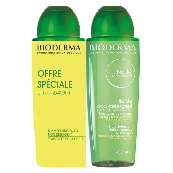 Bioderma Nodé Shampoing Doux Tous Types de Cheveux Lot de 2 x 400ml