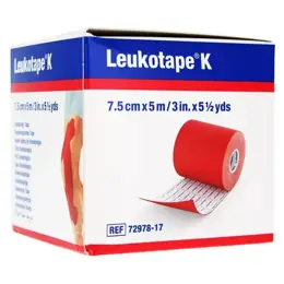 Leukotape® K Bande adhésive élastique Rouge 5 m x 7,5 cm