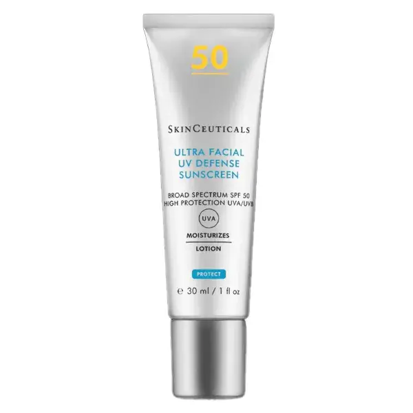 SkinCeuticals Photoprotection Ultra Facial UV Defense Sunscreen Crème Solaire Hydratante Visage SPF50 30ml