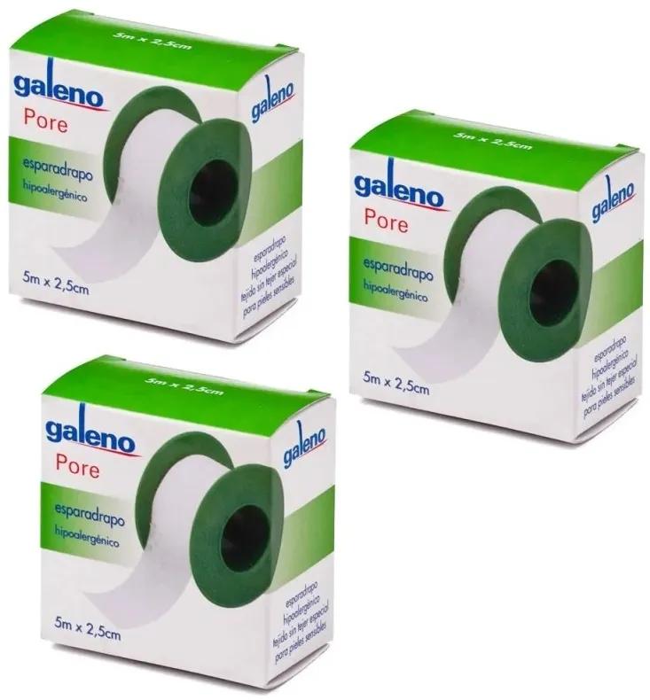 Galen Pore Tape 5m x 2,5cm 3 unités