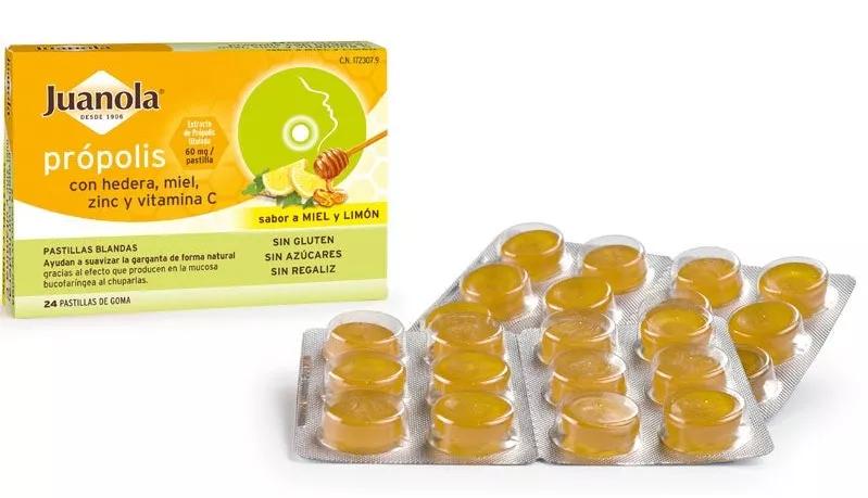 Juanola Propolis honey lemon 24 units