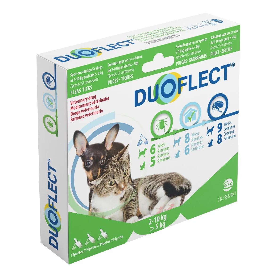 Duoflect Spot-On Antiparassitario Cani 2-5 Kg e Gatti <5 Kg 3 Pipette Monodose