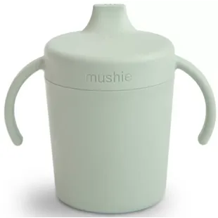 Mushie Teaching Cup with Handles Solid Sage 230 ml