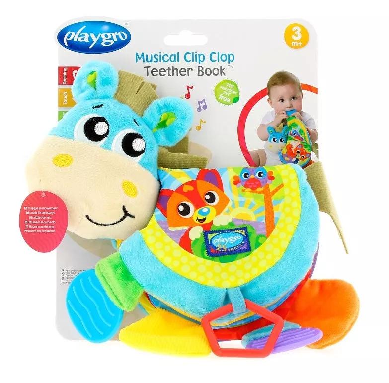 Playgro Clip Clop Livre d'activités de dentition 3m+