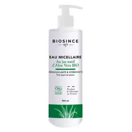 Biosince 1975 Eau Micellaire au Jus d'Aloé Vera Bio 500ml