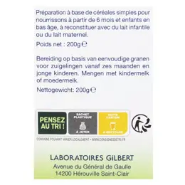 Physiolac Bio Céréales Vanille +6m 200g