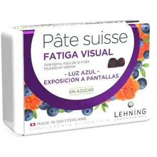 Lehning Pâte Suisse Fatigue Oculaire 40 Cramelons en Caoutchouc