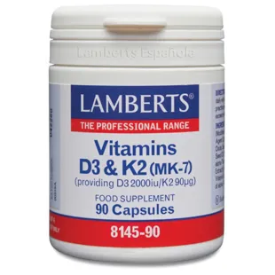 Lamberts Vitamin D3 2000 IU + K2 (MK-7) 90 µg 90 Capsules