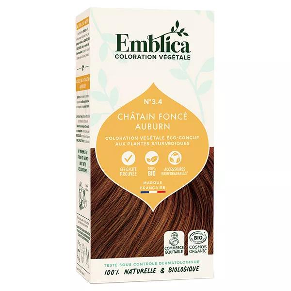 Emblica Coloración Vegetal N°3.4 Castaño rojizo oscuro Bio 100g