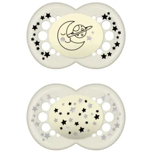 Chupeta Mam Original Night +16m Látex Unissex 2 unidades