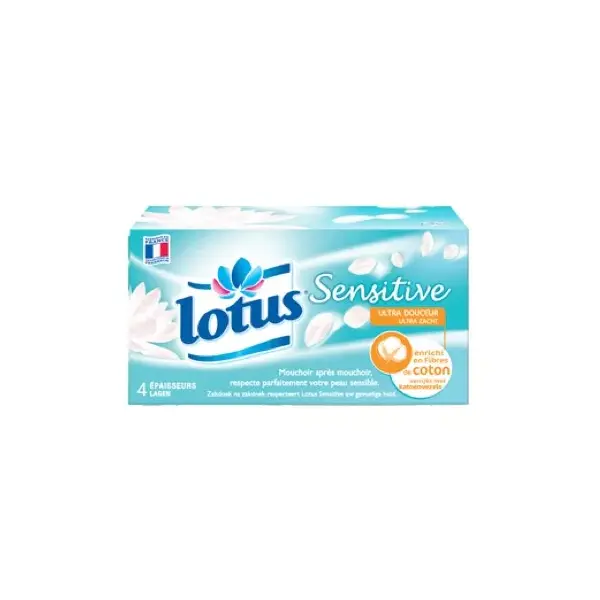 Lotus Sensitive Pañuelos Blancos Caja de 80
