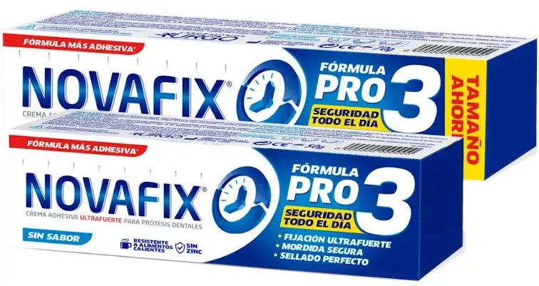 Novafix Pro3 Creme Adesivo para Prótese Dentária Frescor 70 gr + 50 gr GRÁTIS