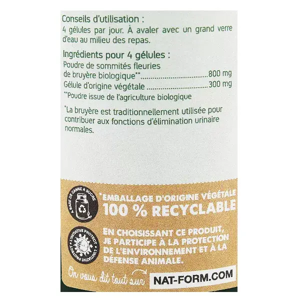 Nat & Form Organic Heather 200 vegetarian capsules
