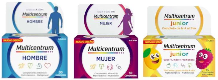 Multicentrum Men 30 Tabletten + Women 30 Tabletten + Junior 30 Kautabletten