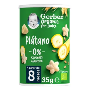 Gerber Organic Puff Cereals with Banana +8m 35 gr