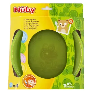Nuby Set 4 Nuby Assiettes en PP +9 mois