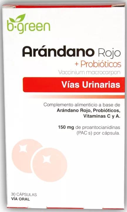 b-green Arándano Rojo+Probióticos 30 Cápsulas