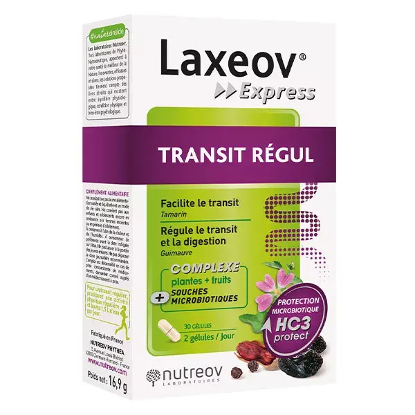 Nutreov Physcience Laxeov Express Transit Régul 30 gélules