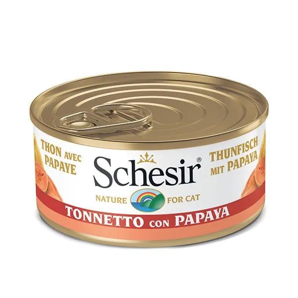 Schesir Tonnetto Con Papaya Lattina Cibo Umido Gatto Adulto 75 G