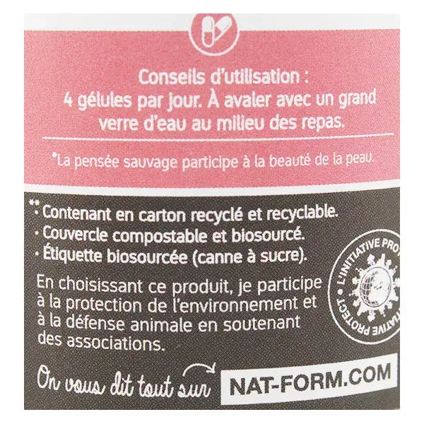 Nat & Form Eco Responsable Viola del Pensiero Bio Integratore Alimentare 200 capsule