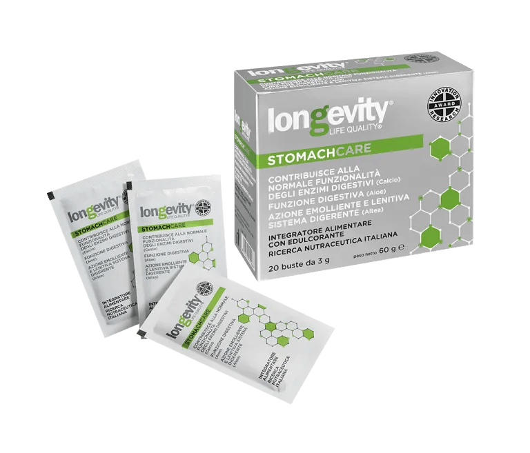 Longevity Stomachcare Integratore Per Il Benessere dello Stomaco 20 Bustine