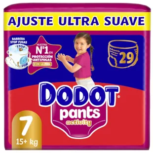 Dodot Pants Diapers Panties Activity Extra Jumbo Pack T7 (+15 Kg) 29 units